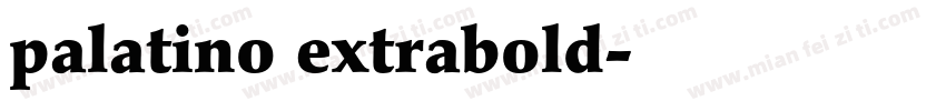 palatino extrabold字体转换